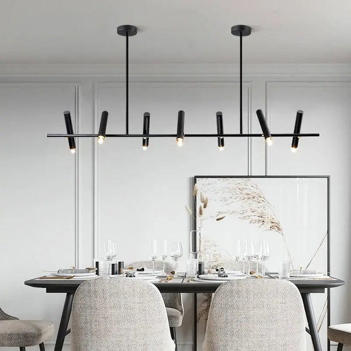 Doreen Modern Black Linear Chandelier.