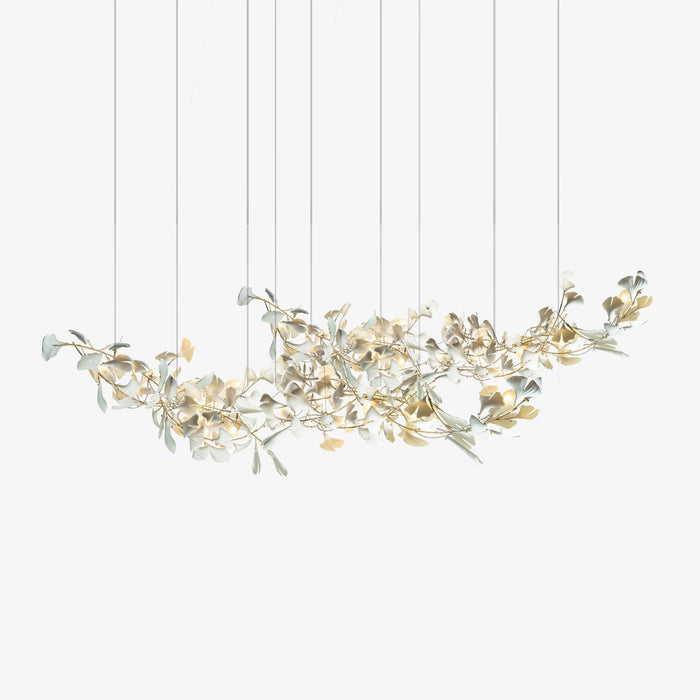 Double Layer Combination Gingko Chandelier.