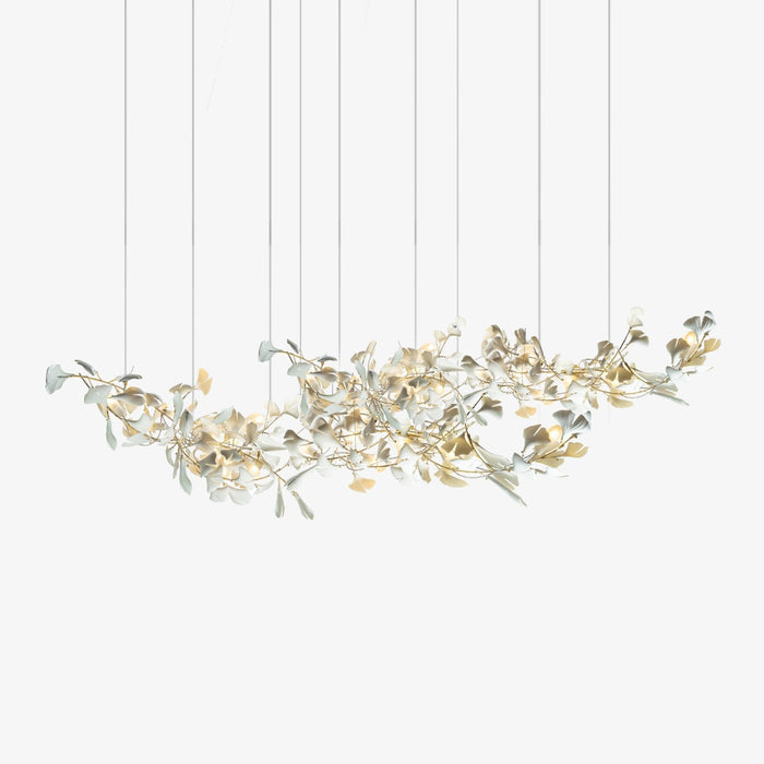 Double Layer Combination Gingko Chandelier.