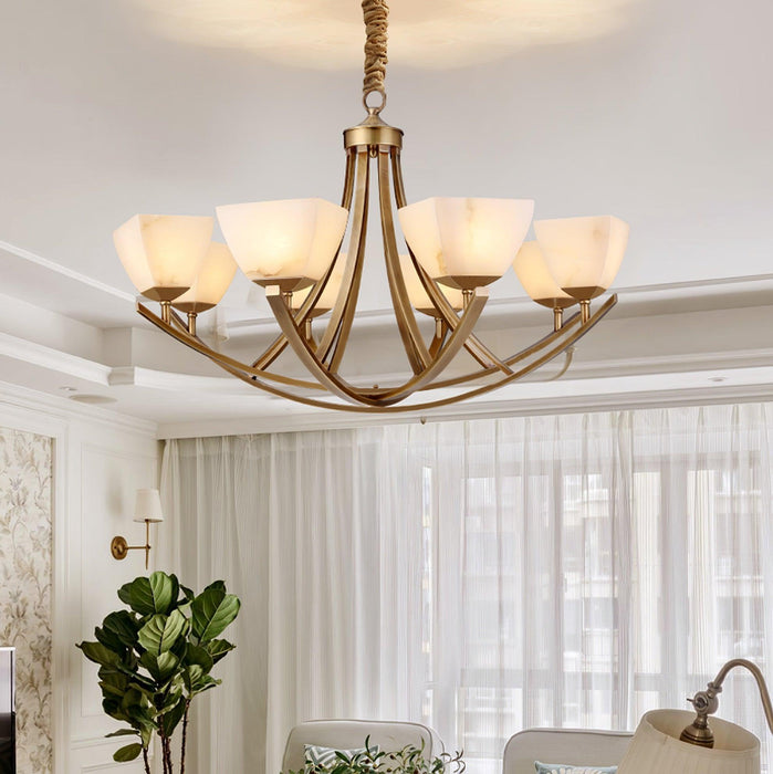 Dover Brass Chandelier-DWHOME
