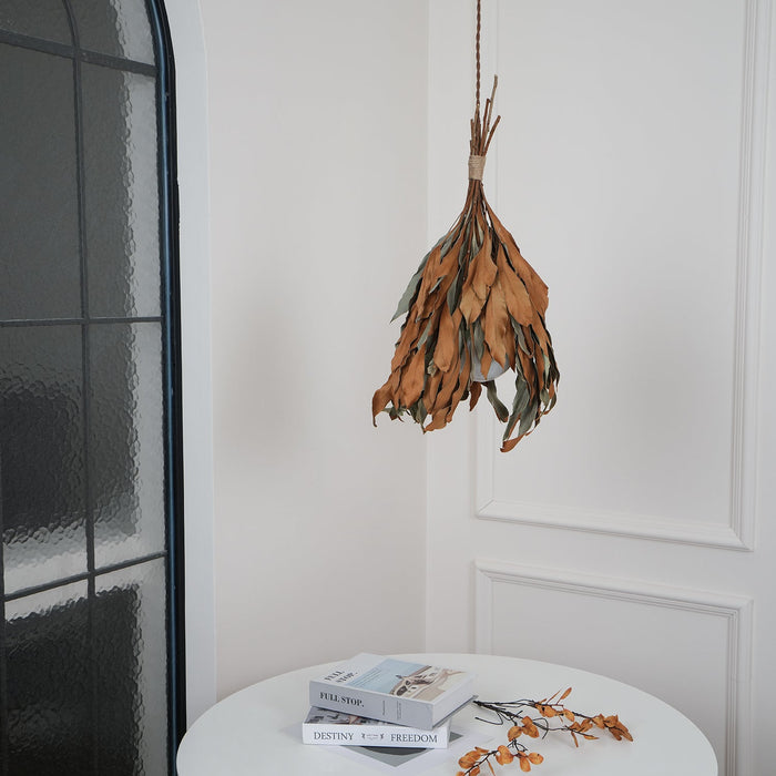 Dried Branch Leaf Pendant Lamp.