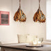 Dried Branch Leaf Pendant Lamp.