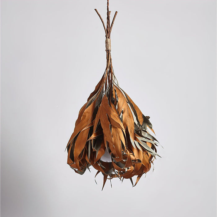 Dried Branch Leaf Pendant Lamp.