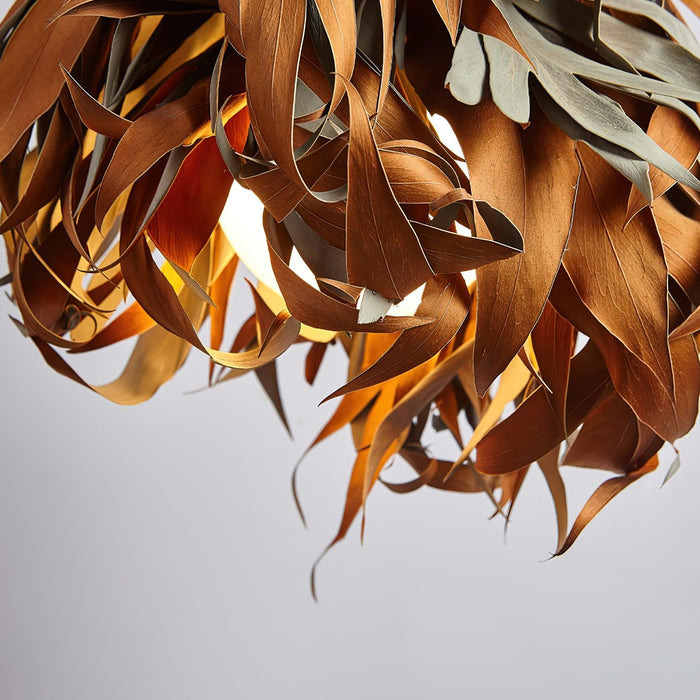 Dried Branch Leaf Pendant Lamp.