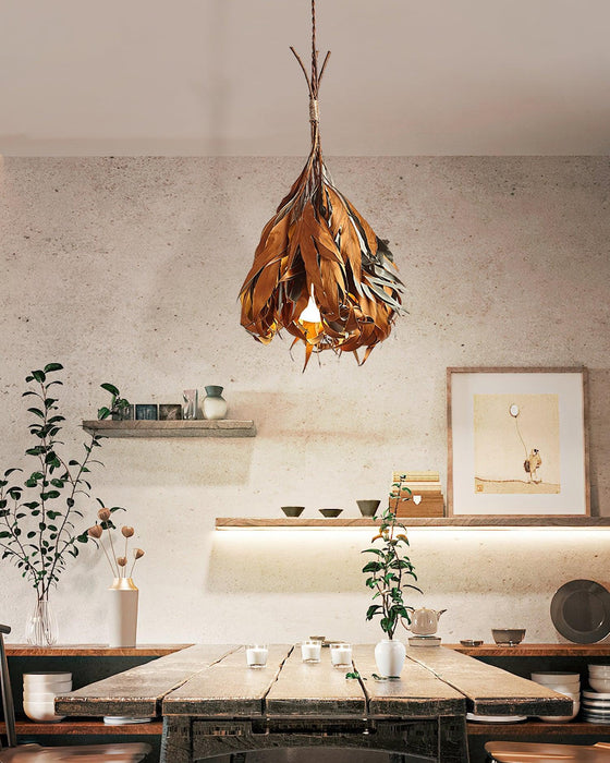 Dried Branch Leaf Pendant Lamp-DWHOME