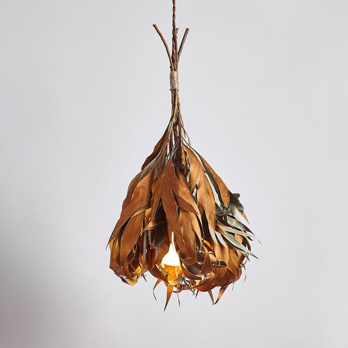 Dried Branch Leaf Pendant Lamp.