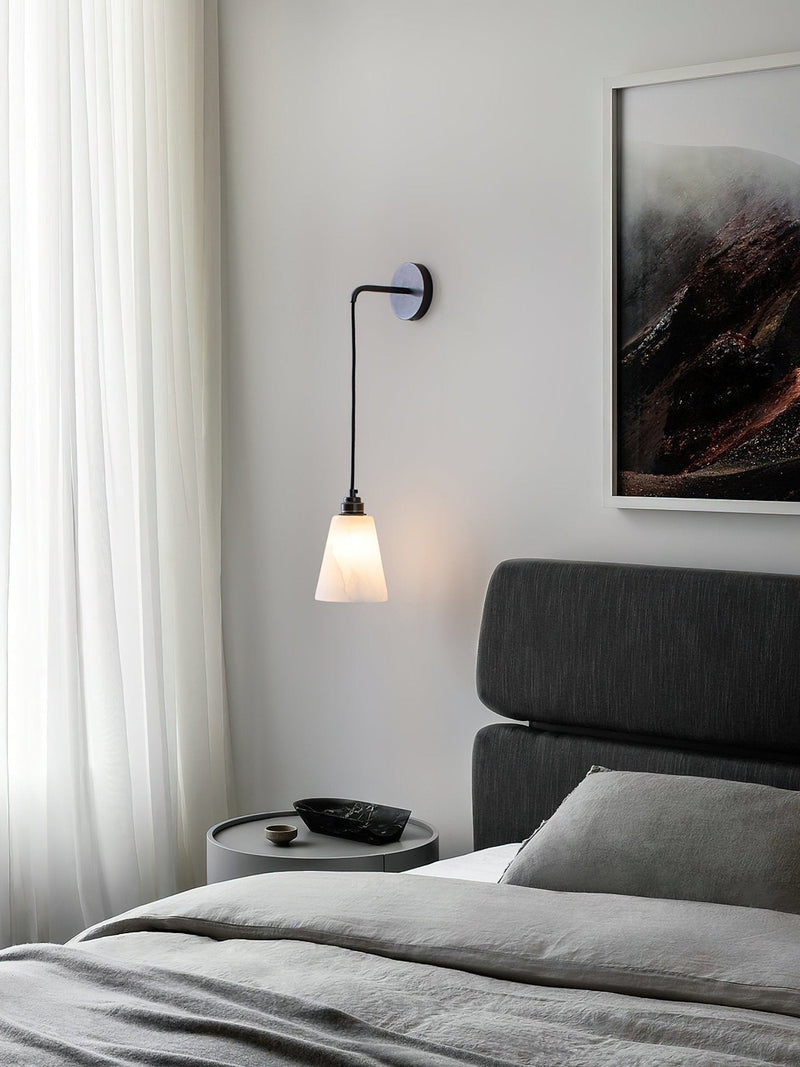 Droplet Alabaster Wall Lamp-DWHOME