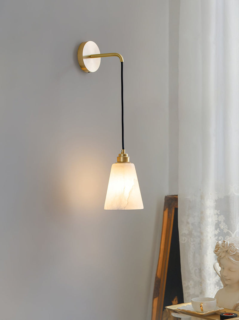 Droplet Alabaster Wall Lamp-DWHOME