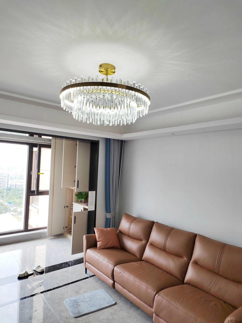 Drum Glass Chandelier-DWHOME