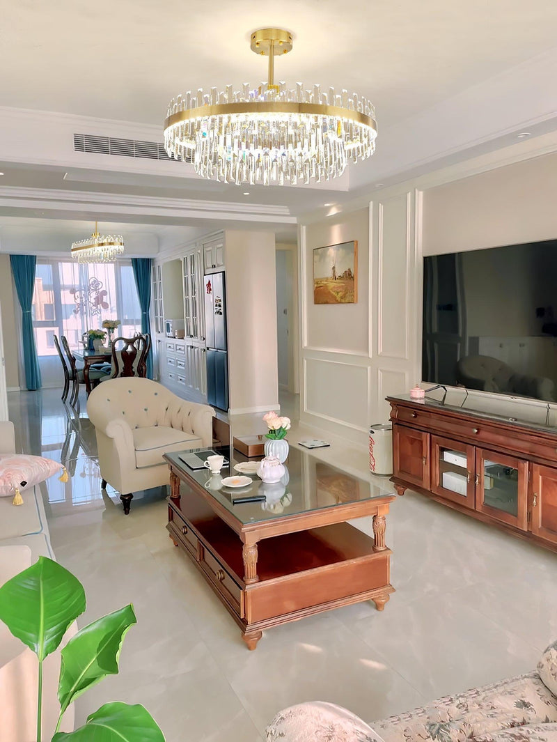 Drum Glass Chandelier-DWHOME