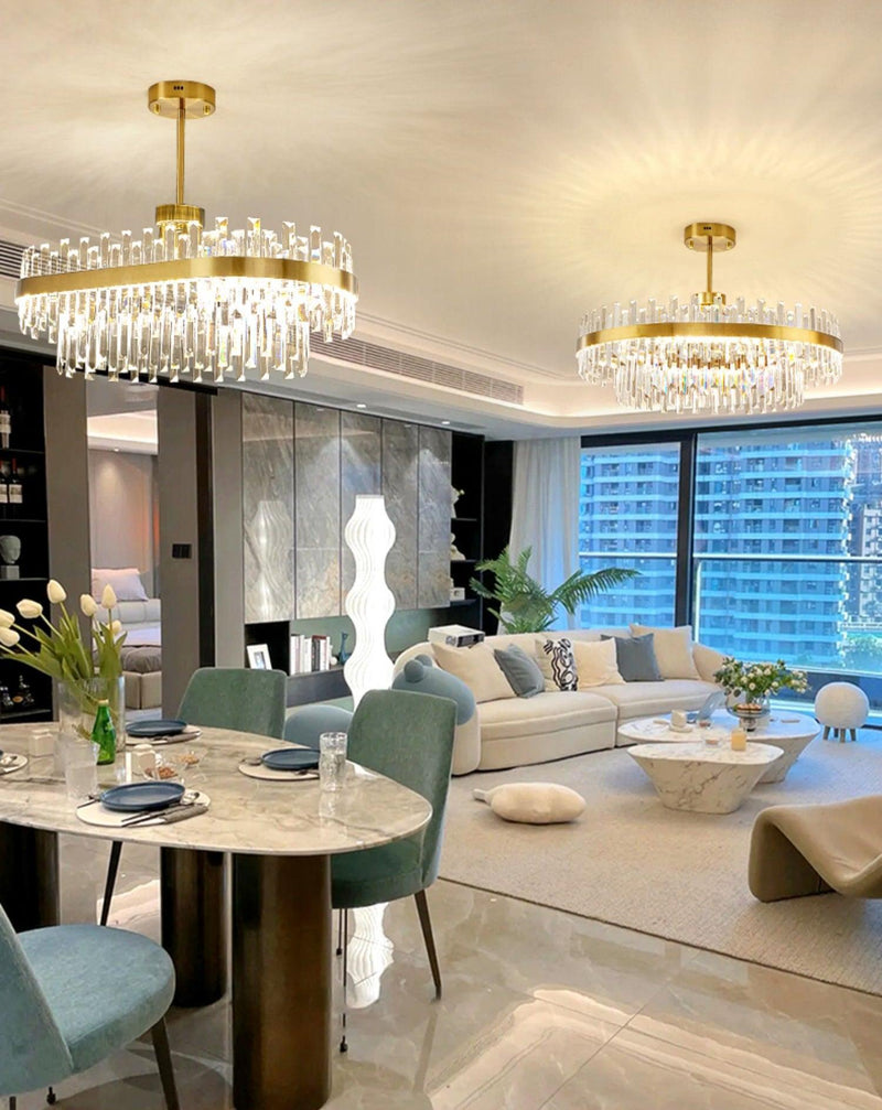 Drum Glass Chandelier-DWHOME