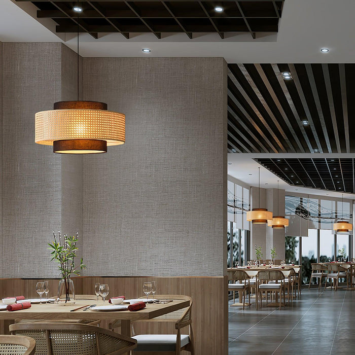 Drum Shade Pendant Light-DWHOME