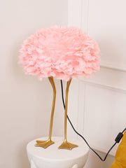 Duck Feet Feather Table Lamp-DWHOME