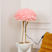 Duck Feet Feather Table Lamp-DWHOME
