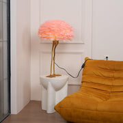 Duck Feet Feather Table Lamp-DWHOME