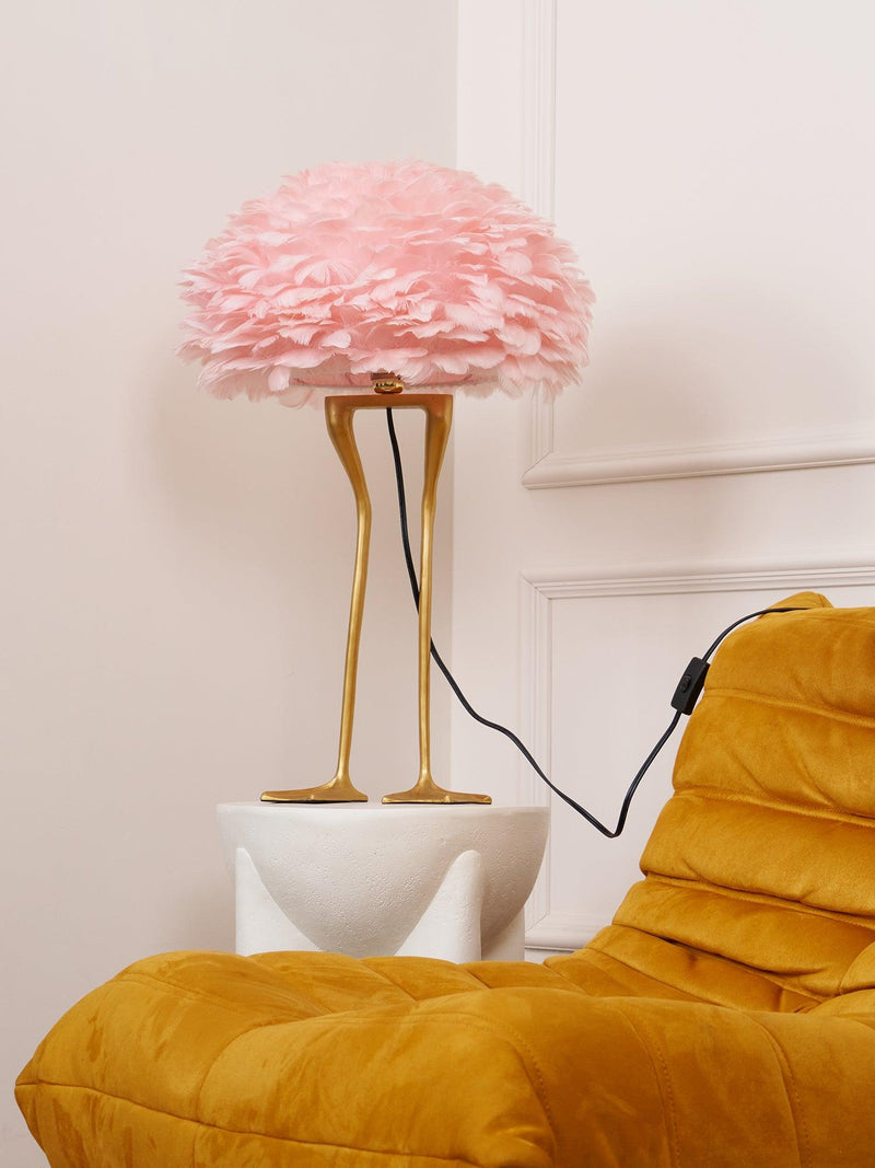 Duck Feet Feather Table Lamp-DWHOME