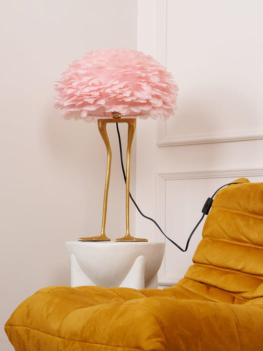 Duck Feet Feather Table Lamp-DWHOME