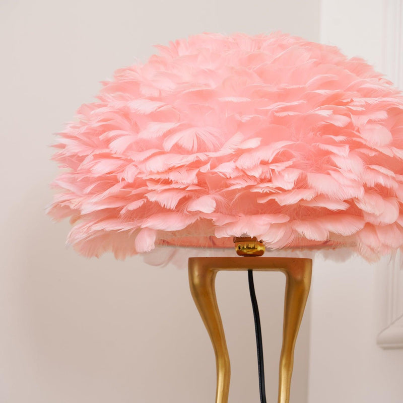 Duck Feet Feather Table Lamp-DWHOME