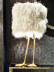 Duck Feet Feather Table Lamp-DWHOME