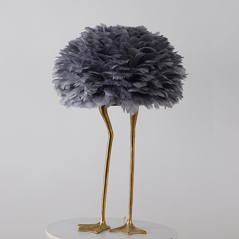 Duck Feet Feather Table Lamp-DWHOME