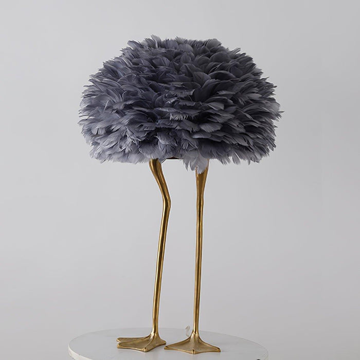Duck Feet Feather Table Lamp-DWHOME
