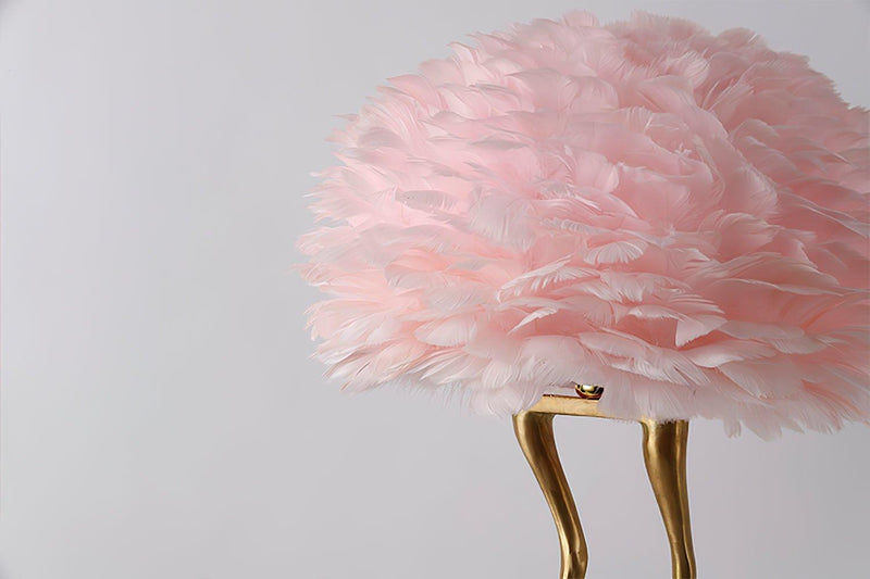 Duck Feet Feather Table Lamp-DWHOME