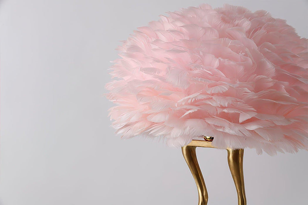 Duck Feet Feather Table Lamp-DWHOME