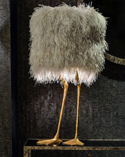 Duck Feet Feather Table Lamp-DWHOME