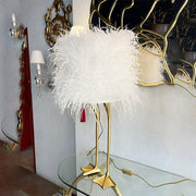 Duck Feet Feather Table Lamp-DWHOME
