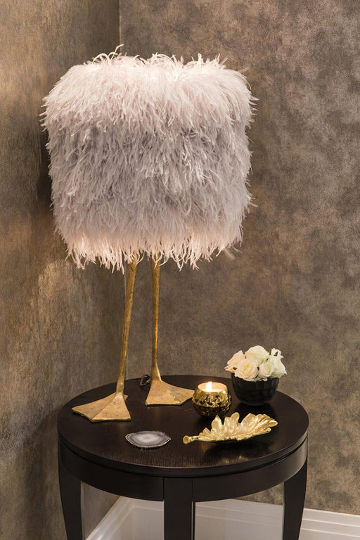 Duck Feet Feather Table Lamp-DWHOME