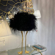 Duck Feet Feather Table Lamp-DWHOME