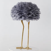 Duck Feet Feather Table Lamp-DWHOME