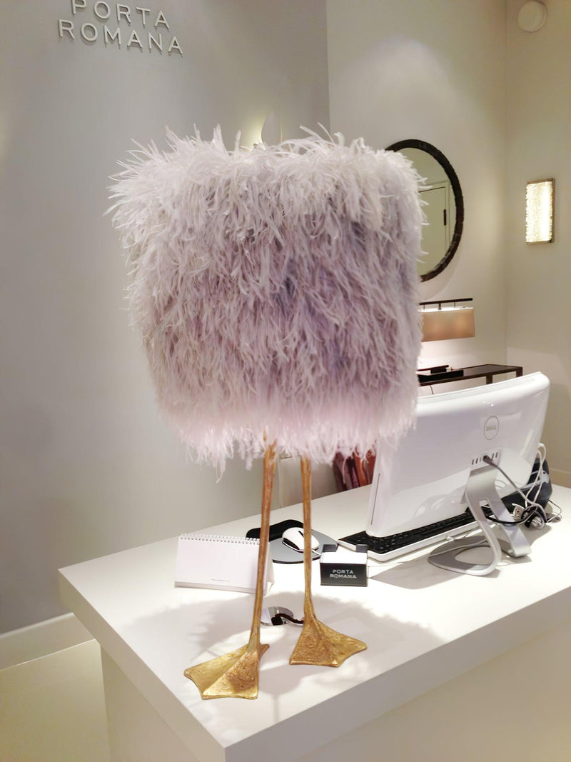 Duck Feet Feather Table Lamp-DWHOME