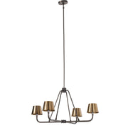Dudley Brass Chandelier-DWHOME
