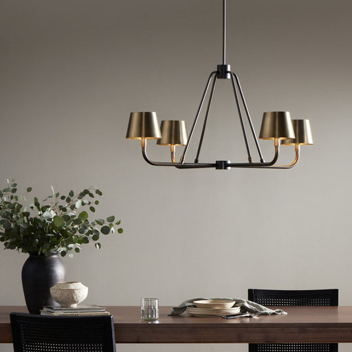 Dudley Brass Chandelier-DWHOME