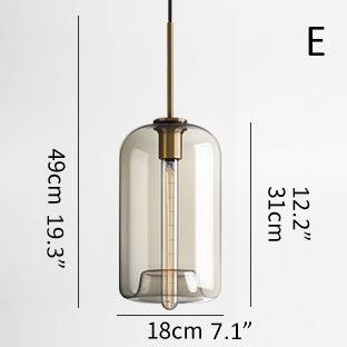 Millow Glass Shade Brass Fitting Pendant Light.