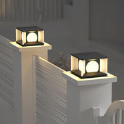 Eclipse Cube Outdoor Post Light-DWHOME