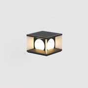 Eclipse Cube Outdoor Post Light-DWHOME