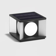 Eclipse Cube Outdoor Post Light-DWHOME