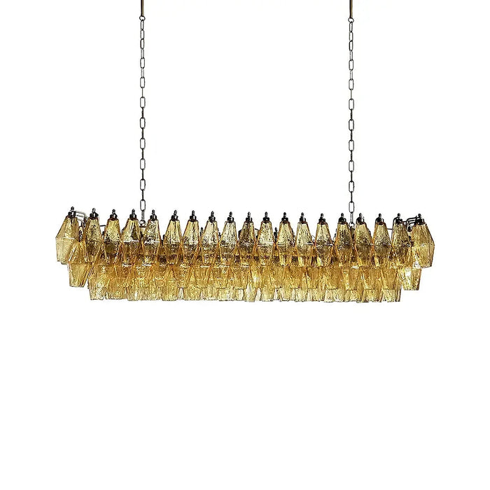 Elegant Amber Murano Poliedri Chandelier-DWHOME