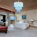 Elegant Blue Murano Glass Tube Chandelier-DWHOME