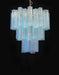 Elegant Blue Murano Glass Tube Chandelier-DWHOME