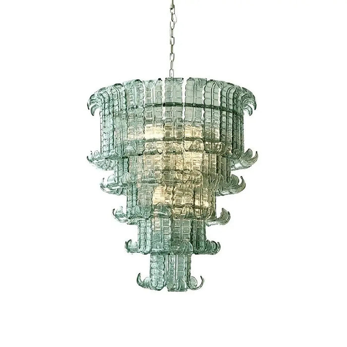 Elegant Leaf-Shaped Murano Glass Chandelier-DWHOME