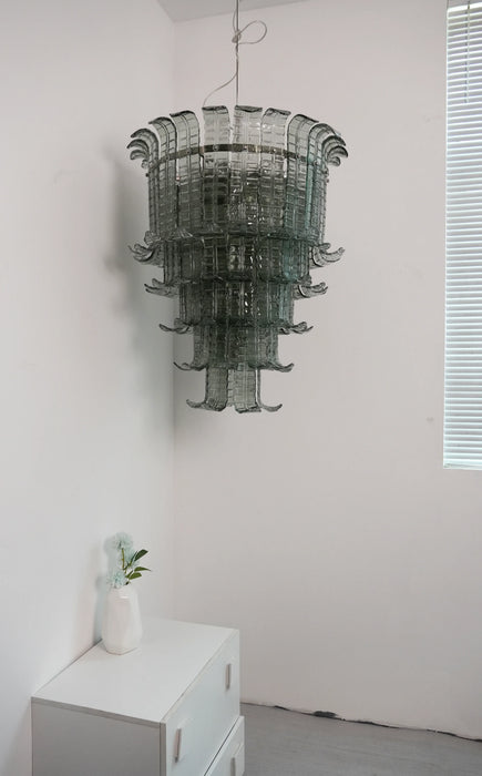 Elegant Leaf-Shaped Murano Glass Chandelier-DWHOME