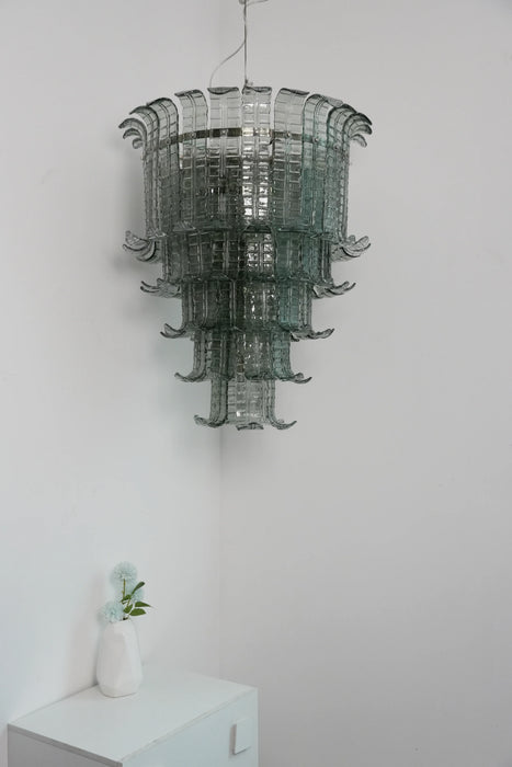 Elegant Leaf-Shaped Murano Glass Chandelier-DWHOME