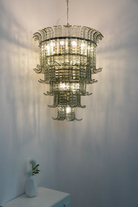 Elegant Leaf-Shaped Murano Glass Chandelier-DWHOME