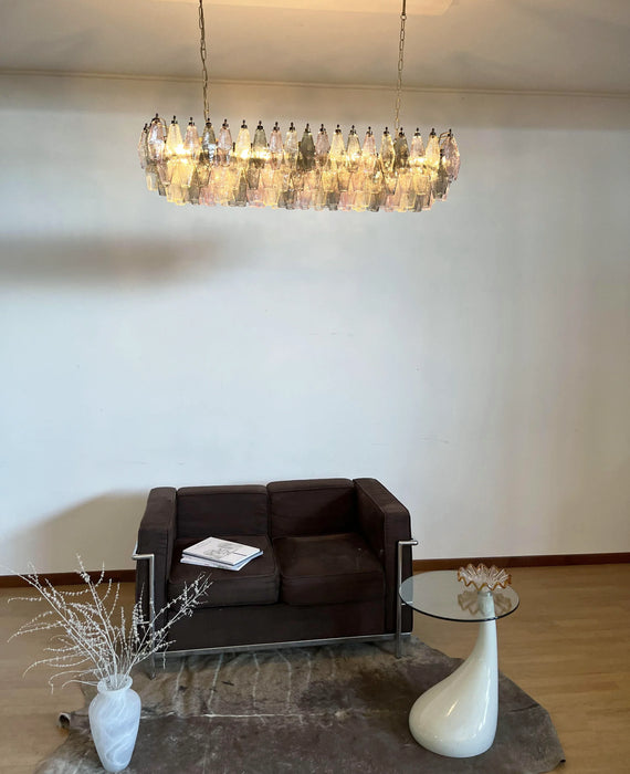 Elegant Multicolored Murano Poliedri Chandelier-DWHOME