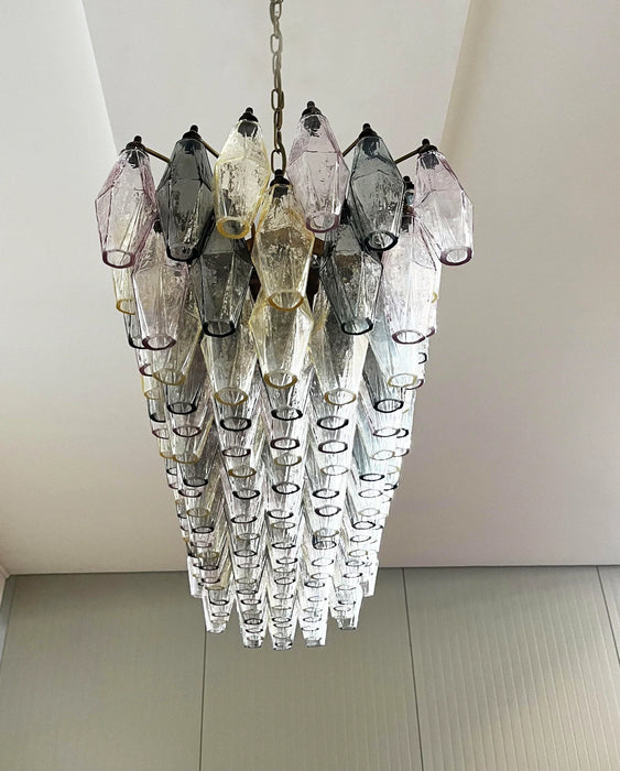 Elegant Multicolored Murano Poliedri Chandelier-DWHOME