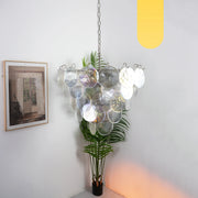 Elegant Murano Disc Iridescent Chandelier-DWHOME