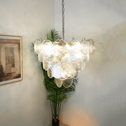 Elegant Murano Disc Iridescent Chandelier-DWHOME
